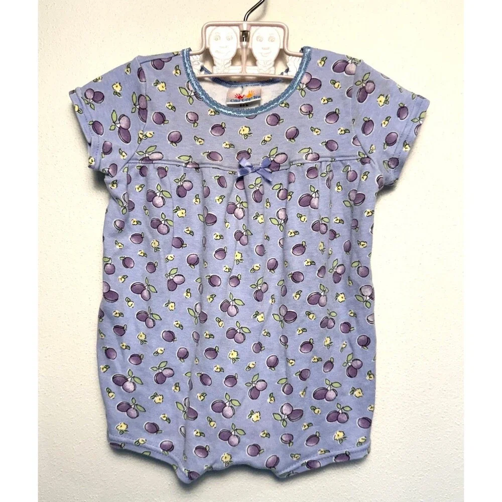 Carters purple fruit romper